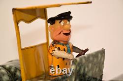 Marx Flintstone Flivver Flintmobile Tin Friction Vintage 1962 Yabba Dabba