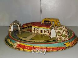 Marx Honeymoon Express Glendale Airfield Tin Litho Wind-Up, Vintage Very Nice