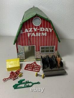 Marx Lazy Day Farm tin litho toy lot Vintage