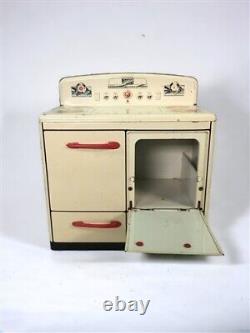 Marx Metal Stove, Retro Tin Metal Oven Range, Vintage Child's Kitchen Play Toy