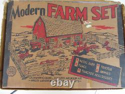 Marx Modern Farm Set Toy Soldier Vintage Playset Tractor Accessories 54mm