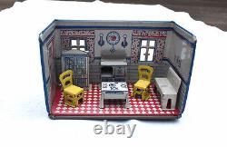 Marx Newlyweds Toy Doll Kitchen Tin Litho 1920s Vintage 6 pieces of furniture