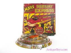 Marx RARE Tin Lithographed Windup Subway Express Vintage Toy in Box