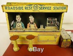 Marx Scarce Vintage 1930's Roadside Rest Service Station-very Nice Original