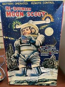 Marx Toys Hi Bouncer Moon Scout Robot Battery Operated 1967 Rare Vintage with Box