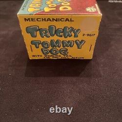 Marx Tricky Tommy Dog Mechanical Windup Tin Vintage Japan With Original Box NICE