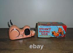 Marx Tricky Tommy Tin Mechanical Windup Dog Vintage Japan With Original Box