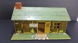 Marx Vintage 1950's Tin Litho Army Headquarters Training Center-45mm G1 Men