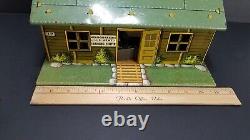 Marx Vintage 1950's Tin Litho Army Headquarters Training Center-45mm G1 Men