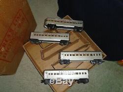 Marx Vintage Santa Fe Tin Train Passenger 4 Car Set & Box 1957 Collector Grade
