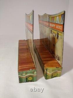 Marx Vintage Super Circus Playset Accessory Tin Side Show Stages x2