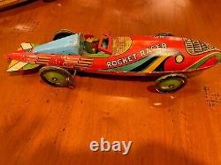 Marx Wind up Rocket Racer tin race car vintage