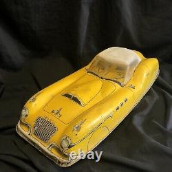 Marx Yellow Falcon Tin Litho 1950s Car 20 Vintage