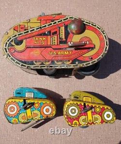 Marx tin wind up #3 tank vintage toy collectible pressed steel #5