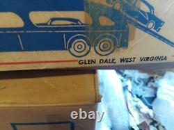 Marx vintage toy car hauler with original box