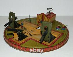 Neat Vintage Louis Marx Tin Litho Wind Up Coast Defense Toy