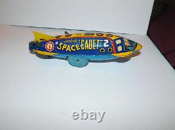 Neat Vintage Marx Tin Wind Up Toy Tom Corbett Space Cadet Polaris Rocket Ship