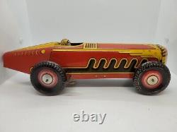 Nice Vintage 1930's Large Marx 13 Tin Litho Wind Up Speed Racer