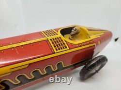 Nice Vintage 1930's Large Marx 13 Tin Litho Wind Up Speed Racer