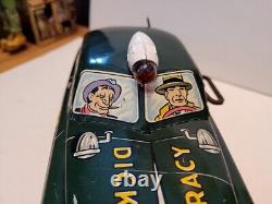 Nice Vintage 1949 Marx Tin Litho Wind Up Dick Tracy #1 Police Squad Car