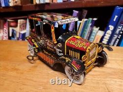 Nice Vintage 1950 Marx Tin Litho Wind Up Jalopy