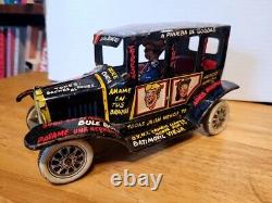 Nice Vintage 1950's Marx Plastimarx Tin Litho Wind Up Archie's Jalopy