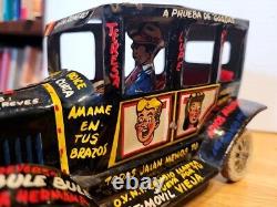 Nice Vintage 1950's Marx Plastimarx Tin Litho Wind Up Archie's Jalopy