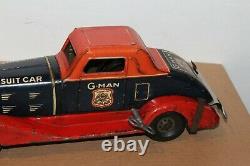 Nice Vintage Marx Wind Up G-man Pursuit Car
