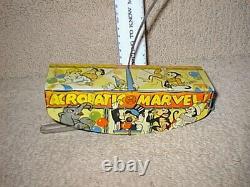 Original Vintage MARX Tin Litho Wind up ACROBATIC MARVEL Vintage Toy Working