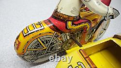 Original Vintage Marx Wind Up Tin Litho Motorcycle Side Car Policeman