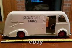 Original vintage marx cloverdale farms pressed steel milk toy truck tin toy lot