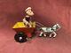 Popeye Horse & Cart Wind up Vintage Tin Toy Working with Box Marx Toys