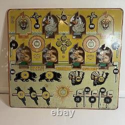 RARE Vintage 1950's Marx Knockdown Target Shooting Gallery Game Tin Litho In Box