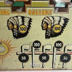 RARE Vintage 1950's Marx Knockdown Target Shooting Gallery Game Tin Litho In Box