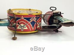 RARE Vintage Marx, Let The Drummer Boy Play, Wind-Up Tin Toy