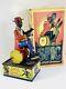 RARE Vintage Marx, SPIC The Coon Drummer Tin Windup Toy with Box & Plain Drum