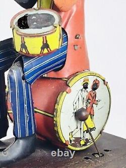 RARE Vintage Marx, The Drummer and Span Dancers Tin Windup Toy