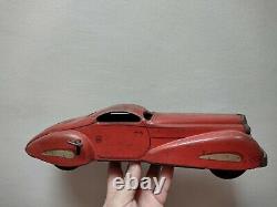 RARE Vintage Marx Toys Red Tin Litho Streamliner Car Coupe OT 711