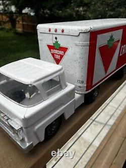 Rare! Large Vintage 1974 Marx Canadian Tire Tin Toy Truck