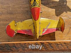 Rare Marx Flying Fortress 2095 Army Plane Tin Litho Wind Up Vintage Toy-3429.23