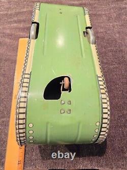 Rare, NF/F VINTAGE c. 1937 Marx and Company Tin Windup WW1 Doughboy Tank 10