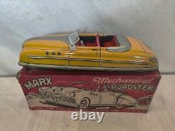 Rare VINTAGE Marx Mechanical Roadster Convertible. With original box WOW! Nice