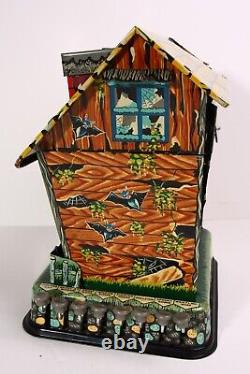 Rare VTG 1960s MARX Hootin Hollow Haunted House Halloween Battery Tin Toy