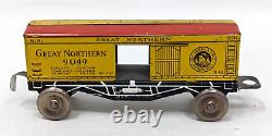 Rare VTG Marx Mechanical Windup Miniature Tin Litho Freight Train Toy Set TC23