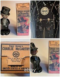 Rare, Vintage, Boxed, Charlie McCarthy Tin Windup Strut Toy by MARX, See Video