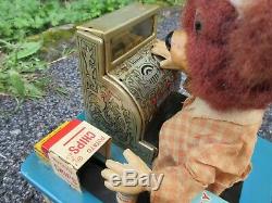 Rare Vintage Linemar Super Susie Betty Bruin Tin Battery Cashier Toy Japan Marx