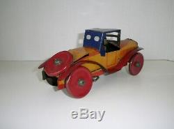 Rare Vintage Marx 1920's 30's King Racer Tin Wind Up Car Made In USA