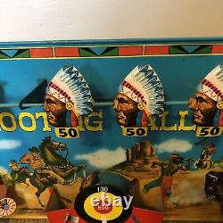Rare Vintage Marx Shooting Gallery Vibrant & Functional Wild West Cowboy Indian