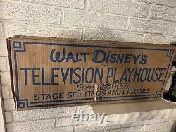 Rare Vintage Marx Walt Disney Television Playhouse Tin Playset in Original Box