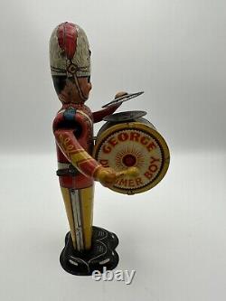 Rare! Vintage Marx Wind Up Tin Litho George The Drummer Boy Works